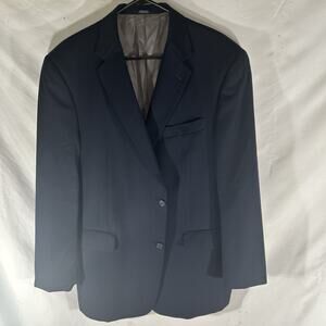 Hart Schaffner Marx Navy Blazer Sport Coat Mens 44R Made in USA Macy’s Store